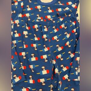 Hanna Andersson x peanuts Popsicle 4th of July Print mens Pajama Set size xl